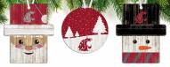 Washington State Cougars 3-Pack Christmas Ornament Set