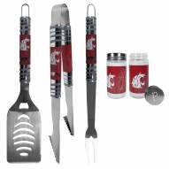 Washington State Cougars 3 Piece Tailgater BBQ Set and Salt and Pepper Shaker Set