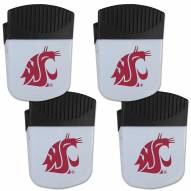 Washington State Cougars 4 Pack Chip Clip Magnet with Bottle Opener