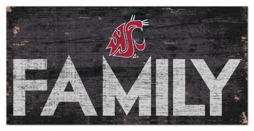 Washington State Cougars 6&quot; x 12&quot; Family Sign