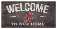 Washington State Cougars 6" x 12" Welcome Sign