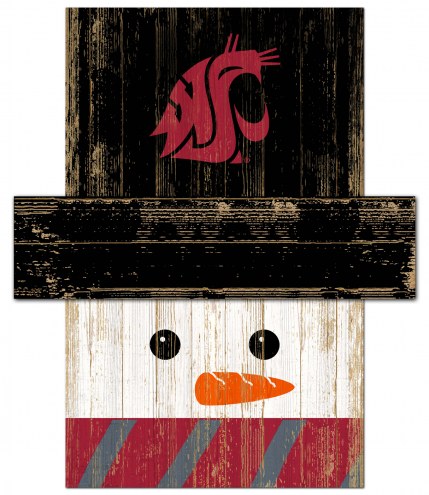 Washington State Cougars 6&quot; x 5&quot; Snowman Head