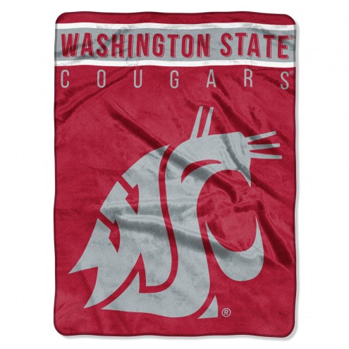 Washington State Cougars Basic Plush Raschel Blanket