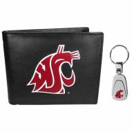 Washington State Cougars Bi-fold Wallet & Steel Key Chain