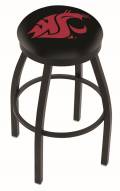 Washington State Cougars Black Swivel Bar Stool with Accent Ring