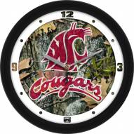 Washington State Cougars Camo Wall Clock