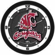 Washington State Cougars Carbon Fiber Wall Clock