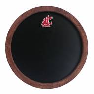 Washington State Cougars Chalkboard ""Faux"" Barrel Top Sign