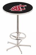 Washington State Cougars Chrome Bar Table with Foot Ring