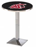 Washington State Cougars Chrome Bar Table with Square Base