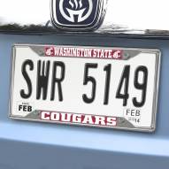 Washington State Cougars Chrome Metal License Plate Frame