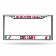 Washington State Cougars College Chrome License Plate Frame