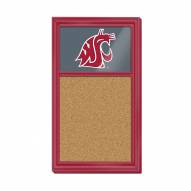 Washington State Cougars Cork Note Board