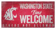 Washington State Cougars Fans Welcome Sign