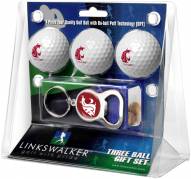 Washington State Cougars Golf Ball Gift Pack with Key Chain