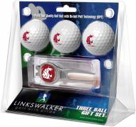 Washington State Cougars Golf Ball Gift Pack with Kool Tool