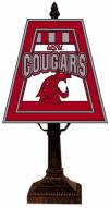 Washington State Cougars Hand-Painted Art Glass Table Lamp