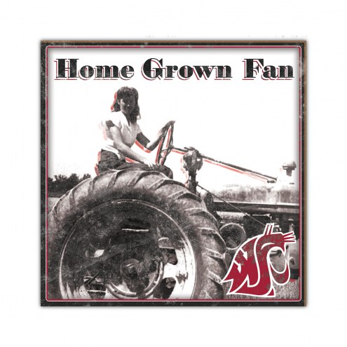 Washington State Cougars Home Grown 10&quot; x 10&quot; Sign