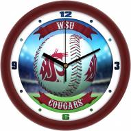 Washington State Cougars Home Run Wall Clock