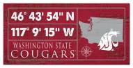 Washington State Cougars Horizontal Coordinate 6" x 12" Sign