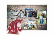 Washington State Cougars I Love My Family Clip Frame