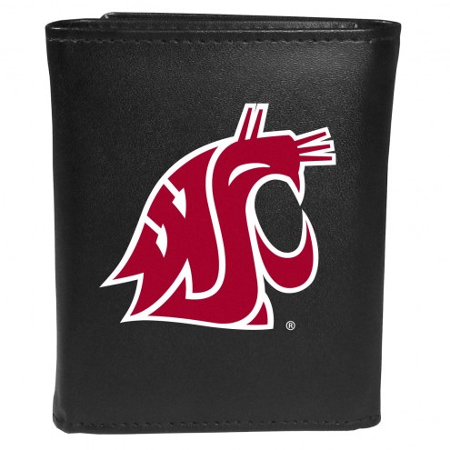 Washington State Cougars Large Logo Leather Tri-fold Wallet