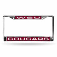 Washington State Cougars Laser Chrome License Plate Frame