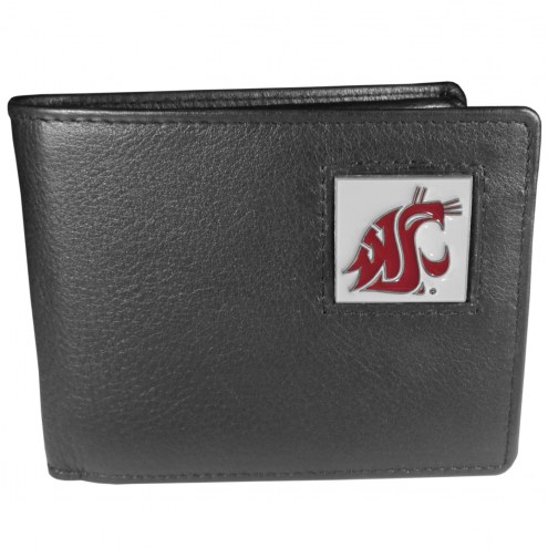 Washington State Cougars Leather Bi-fold Wallet in Gift Box