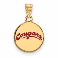 Washington State Cougars Sterling Silver Gold Plated Small Pendant
