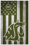 Washington State Cougars OHT Military Green Flag 11" x 19" Sign