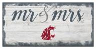 Washington State Cougars Script Mr. & Mrs. Sign