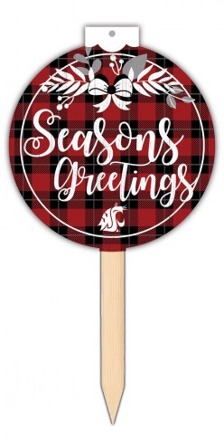 Washington State Cougars Seasons Greetings with Stake