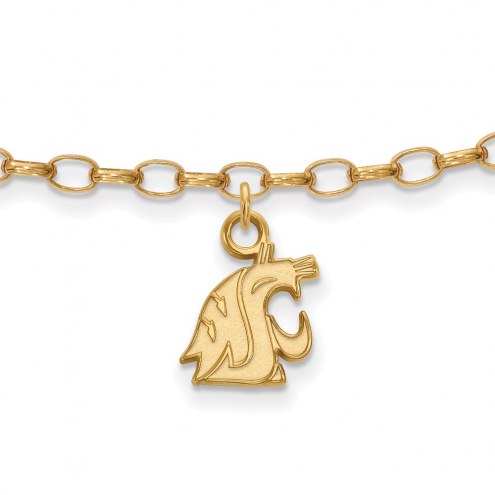 Washington State Cougars Sterling Silver Anklet