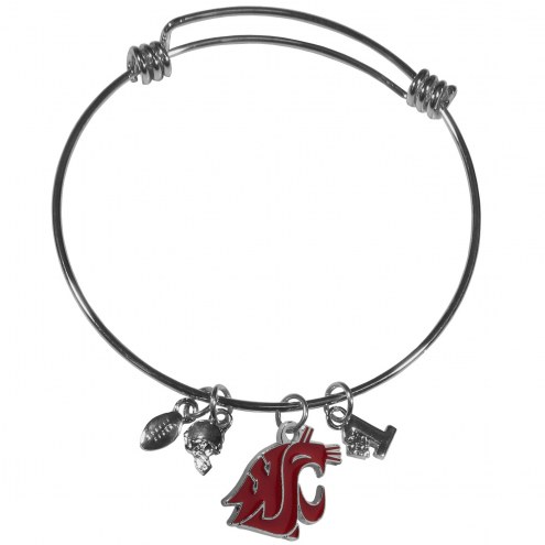 Washington State Cougars Charm Bangle Bracelet