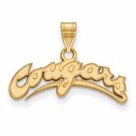 Washington State Cougars Sterling Silver Gold Plated Small Pendant