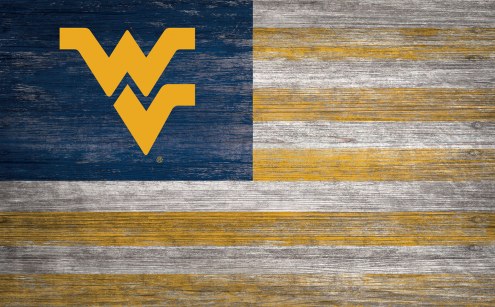 West Virginia Mountaineers 11&quot; x 19&quot; Distressed Flag Sign