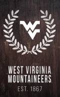 West Virginia Mountaineers 11" x 19" Laurel Wreath Sign