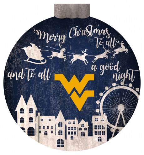 West Virginia Mountaineers 12&quot; Christmas Village Wall Art