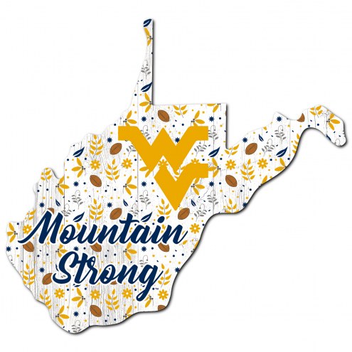 West Virginia Mountaineers 12&quot; Floral State Sign