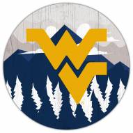 West Virginia Mountaineers 12" Landscape Circle Sign