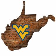 West Virginia Mountaineers 12" Roadmap State Sign