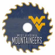 West Virginia Mountaineers 12" Rustic Circular Saw Sign