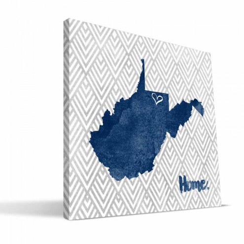 West Virginia Mountaineers 12&quot; x 12&quot; Home Canvas Print