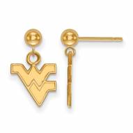West Virginia Mountaineers 14k Yellow Gold Dangle Ball Earrings