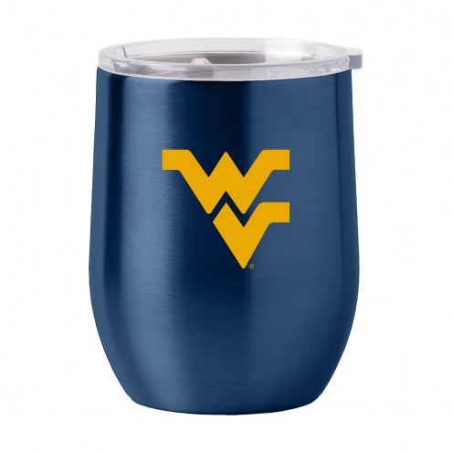 West Virginia Mountaineers 16 oz. Stainless Curved Beverage Glass