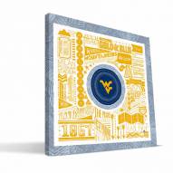 West Virginia Mountaineers 16" x 16" Pictograph Canvas Print