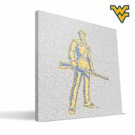 West Virginia Mountaineers 16" x 16" Typo Canvas Print