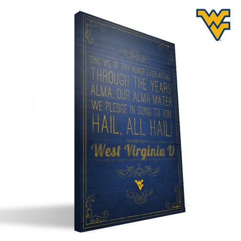 West Virginia Mountaineers 16&quot; x 24&quot; Song Canvas Print