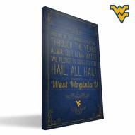 West Virginia Mountaineers 16" x 24" Song Canvas Print