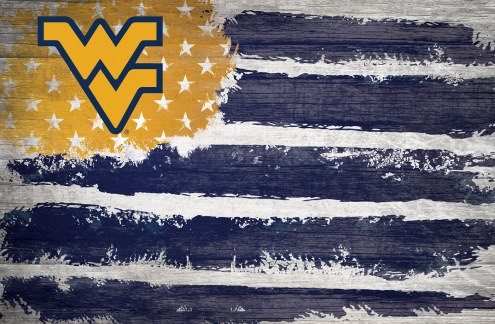 West Virginia Mountaineers 17&quot; x 26&quot; Flag Sign